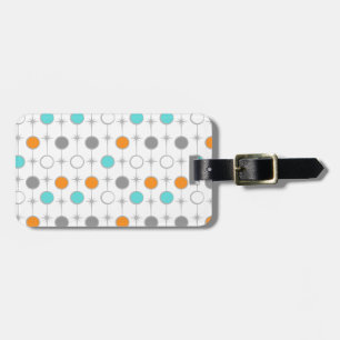 Retro Dots and Starbursts Luggage Tag