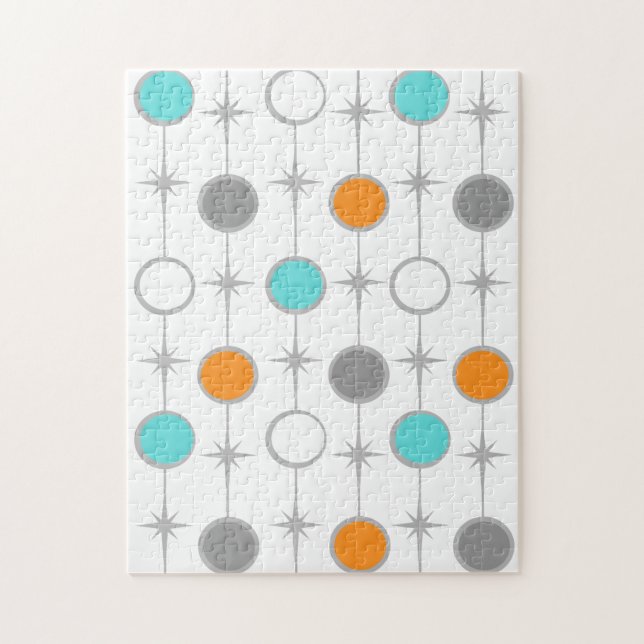 Retro Dots and Starbursts Puzzle (Vertical)