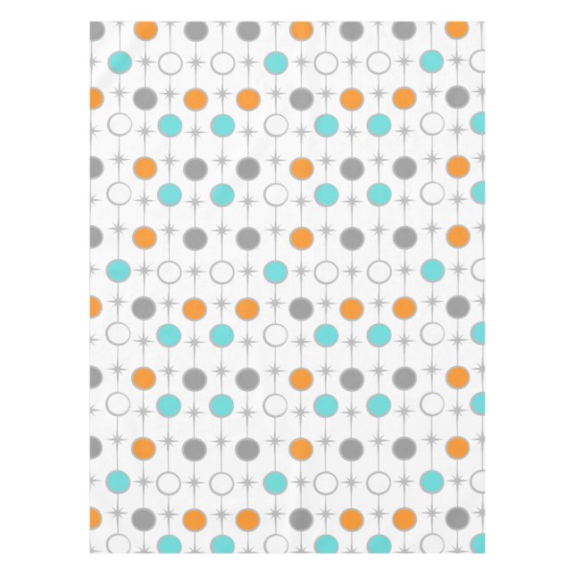Retro Dots and Starbursts Tablecloth (Front)