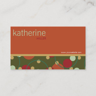 Retro Dots Circles Custom Template Profile Card