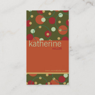 Retro Dots Circles Custom Template Profile Card