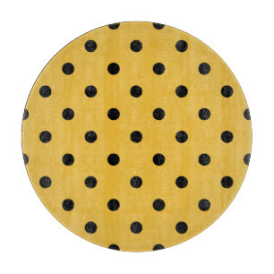 Retro Dots - Mustard & Black Cutting Board
