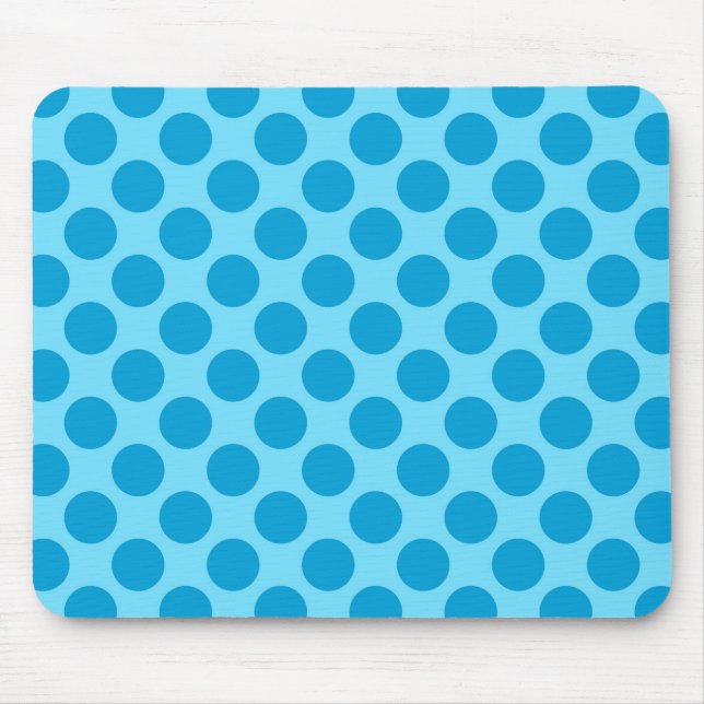 Retro dots - Ocean blue Mouse Mat (Front)