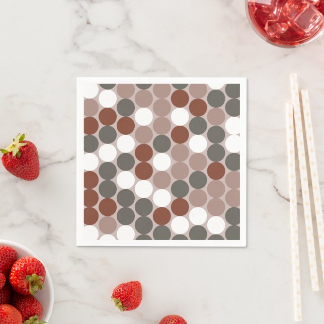 Retro dots pattern napkin (Insitu)