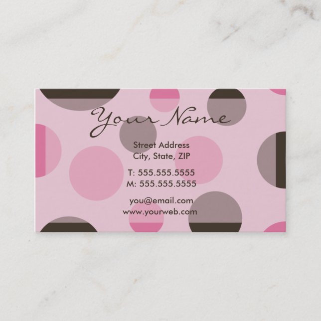 Retro Dots (Pink) Profile Cards (Front)