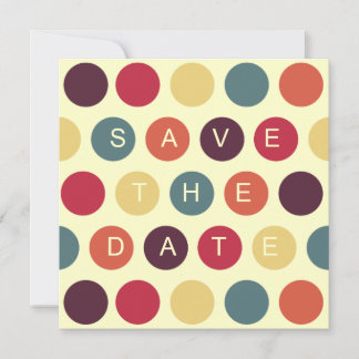 Retro Dots - Save the Date announcement