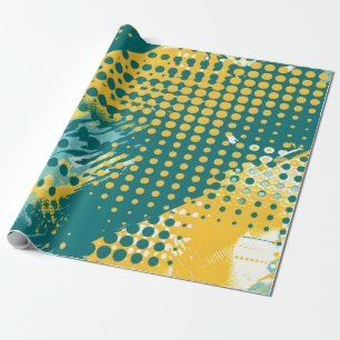 Retro Dotwave Wrapping Paper