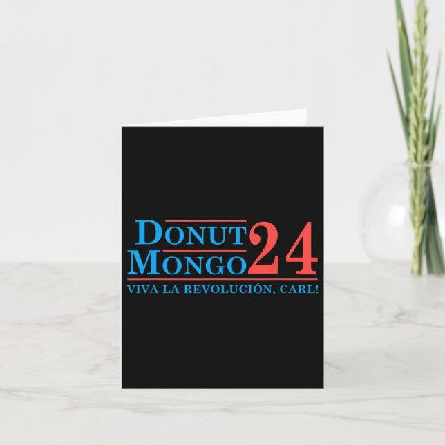 Retro Doughnut Mongo 2024 Funny Meme  Card (Front)
