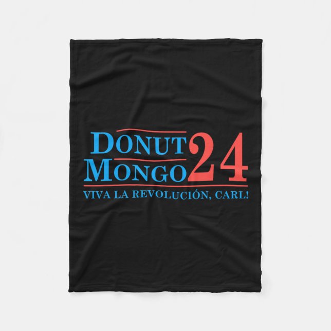 Retro Doughnut Mongo 2024 Funny Meme  Fleece Blanket (Front)