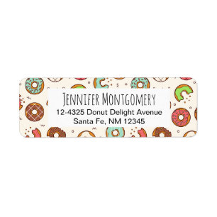 Retro Doughnut Pattern Cute Colourful Style