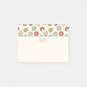 Retro Doughnut Pattern Cute Colourful Style Post-it Notes