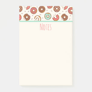 Retro Doughnut Pattern Cute Colourful Style Post-it Notes