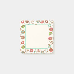 Retro Doughnut Pattern Cute Colourful Style Post-it Notes