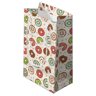 Retro Doughnut Pattern Cute Colourful Style Small Gift Bag