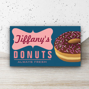 Retro Doughnut Shop Doughnuts Baker Doughnut Business Card