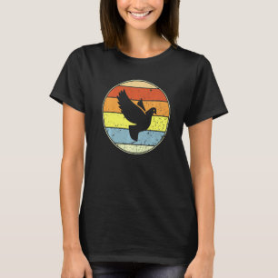 Retro Dove Vintage Dove Silhouette Bird 70s 80s S T-Shirt