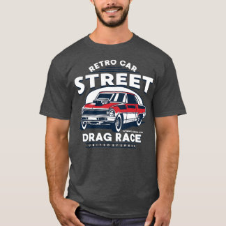 RETRO DRAG RACE CAR CARTOON T-Shirt