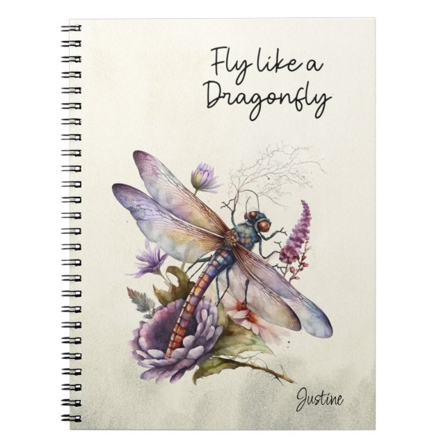 Retro Dragonfly Notebook (Front)