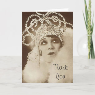 Retro Drama Thank You Card