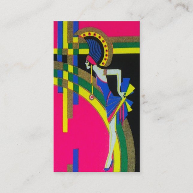 Retro Dream ~ Business Card Art Deco Modern (Front)