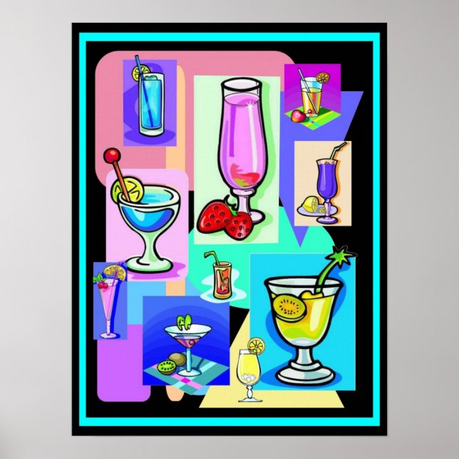Retro Drinks Poster (Front)