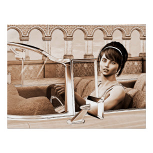 Retro Drive Elegance Poster