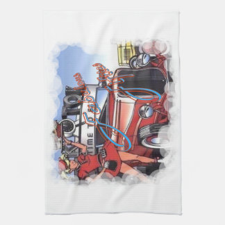 Retro Drive Inn American MoJo Kitchen Towel