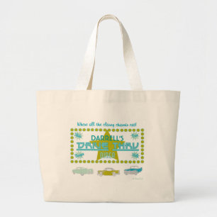 Retro Drive-Thru Diner (grn) Large Tote Bag