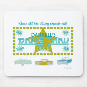 Retro Drive-Thru Diner (grn) Mouse Mat