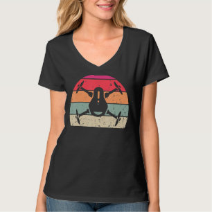 Retro Drone Vintage Drone Silhouette Aircraft Quad T-Shirt