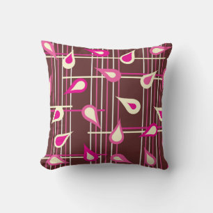 Retro Drop Grid Throw Pillow