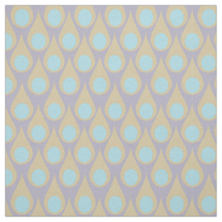 Retro Droplets in Violet and Aqua Fabric