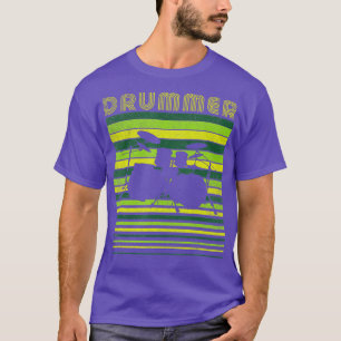 Retro Drummer  for Drum Lovers Who Love to Rock  T-Shirt