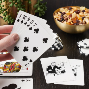 Retro Drummer Playing Cards