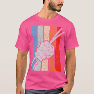 Retro Drums Fist Percussion Drummer Drumsticks Dru T-Shirt