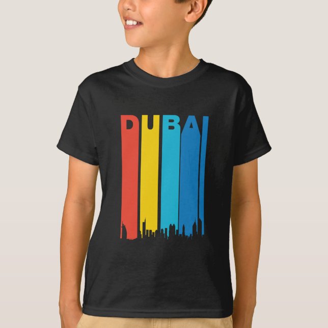Retro Dubai Skyline T-Shirt (Front)