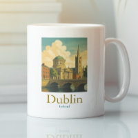 Retro Dublin Ireland Travel Vintage Artwork