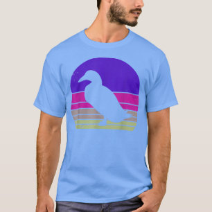 Retro Duck Vintage Duck Silhouette Farmer Animal L T-Shirt