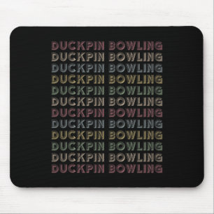 Retro Duckpin Bowling Repetitive Vintage Bowler Mouse Mat
