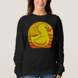 Retro Ducky Duckling  Duckie Bath Toy Rubber Duck Sweatshirt