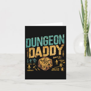 Retro Dungeon Daddy For Father Card