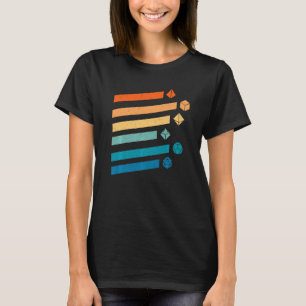 Retro Dungeons Dice Shirt D20 Dragons Fantasy Gami