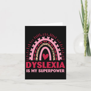 Retro Dyslexia Is My Superpower Dyslectic Reading Card