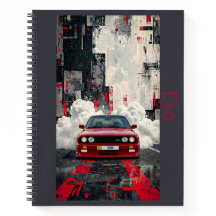 Retro E30 M3 Cinematic Art Spiral Notebook – JDM &