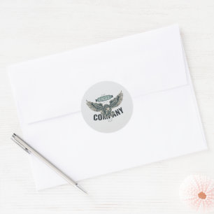 Retro Eagle Company American Design Classic Round Sticker