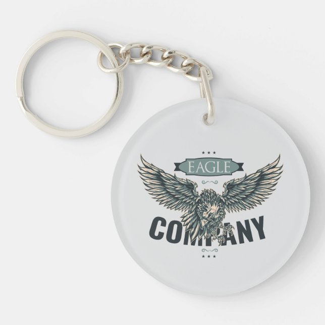 Retro Eagle Company American Design Key Ring (Front)