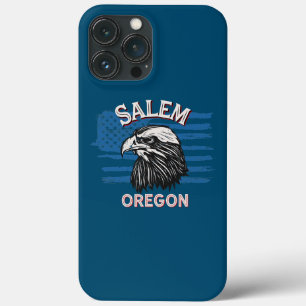 Retro Eagle USA Flag Oregon Vintage Salem iPhone 13 Pro Max Case