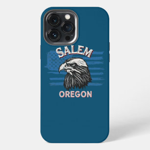 Retro Eagle USA Flag Oregon Vintage Salem iPhone 13 Pro Max Case