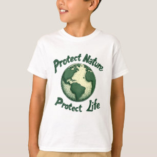 Retro Earth Day – Protect Nature, Protect Life T-Shirt