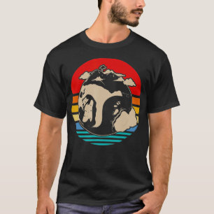 Retro Earth Planet Mountains Astronomer Space Scie T-Shirt